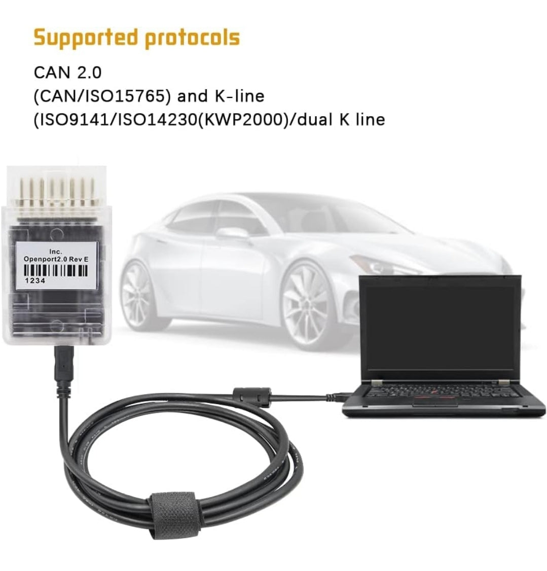 Tactrix Openport 2.0 Ecu Flash Cable 72mhz 32-bit Processor for Toyota Jaguar Landrover Diagnose