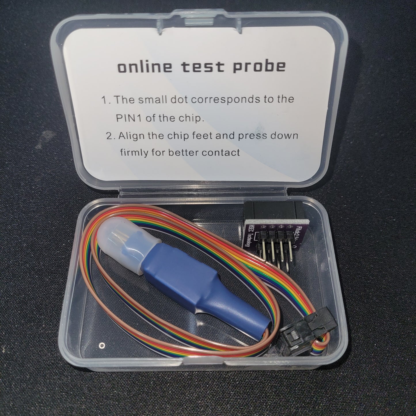 TSSOP8 0.65MM Test Clip Probe PUSH style For EEPROM 93CXX/25CXX/24CXX in circuit EEPROM reader/programming