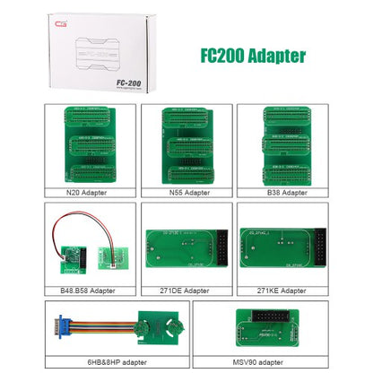 GDI - CG FC200 - ECU Programmer - ISN OBD Reader V1.1.6.0 w New Adapters Set 6HP & 8HP / MSV90 / N55 / N20 / B48/ B58