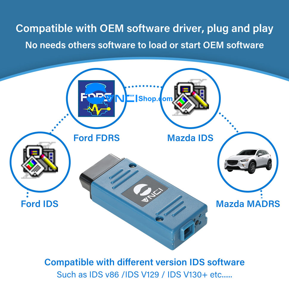 GC VNCI VCM3 Diagnostic Tool for New Ford Mazda Lincoln Supports CAN FD DoIP Work with Ford Mazda Original Software Driver + Ford IDS Unlimited