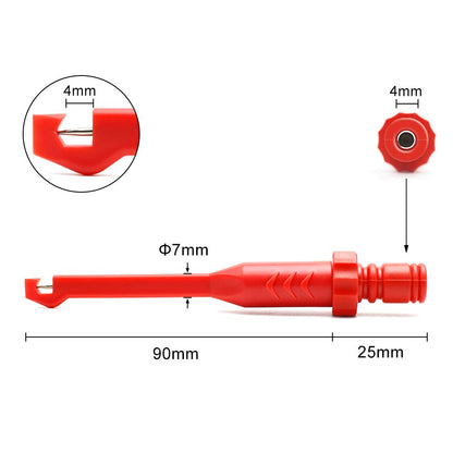 Electronic Wire Piercing Probe Clip for Automotive Diagnostic Tester Tool, Puncture Wire Back Probe for Car Circuit Detection 4MM Black & Red, 2 Pack