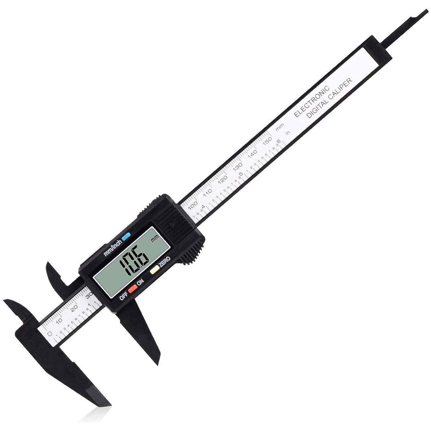 Digital Caliper, 0-6" Calipers Measuring Tool - Electronic Micrometer Caliper with Large LCD Screen, Auto-Off Feature, Inch and Millimeter Conversion