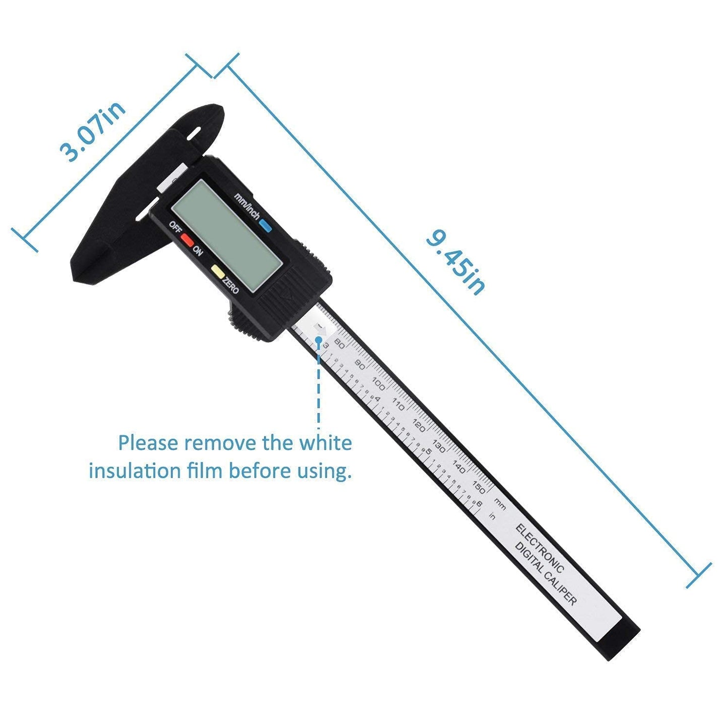 Digital Caliper, 0-6" Calipers Measuring Tool - Electronic Micrometer Caliper with Large LCD Screen, Auto-Off Feature, Inch and Millimeter Conversion