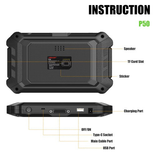 OBDSTAR P50 Airbag Reset Tool Clear Crash Data Cover 71 Brands and Over 9500 ECU Part No. by OBD/ BENCH