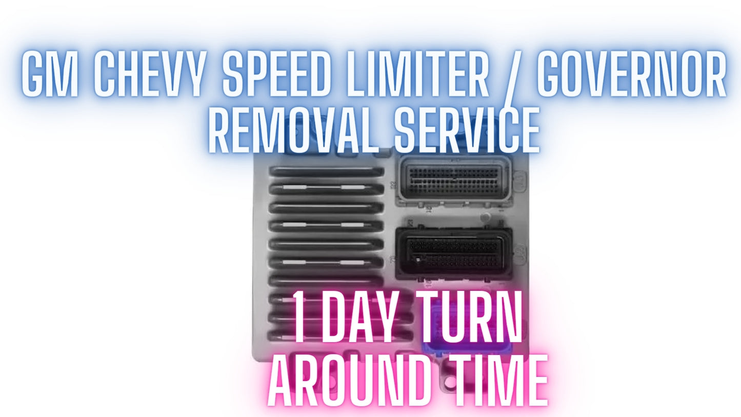 GM Chevy Speed limiter/ Governor REMOVAL SERVICE