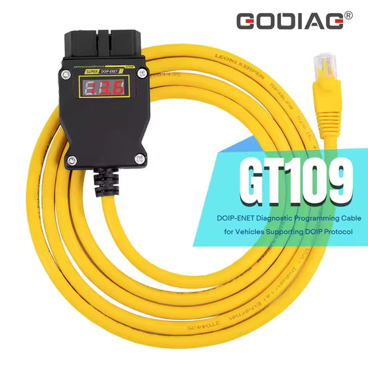GODIAG GT109 DOIP ENET with Voltage Display Diagnostic Programming Coding Adapter