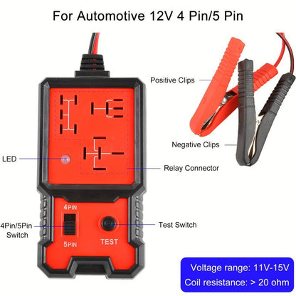 GC Compact Automotive Relay Tester for 12 Volt 4 and 5 pin relays