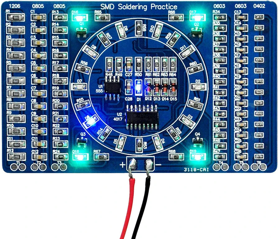 SMD surface mount components practice board!