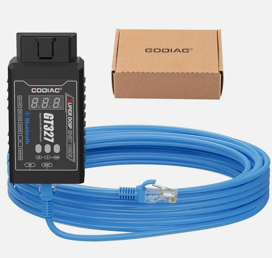 GODIAG GT327 SUPER ELM327v1.5 Bluetooth 4.0 OBDII Scanner Support DOIP ENET with Voltage Display for iOS/ Android/ Windows