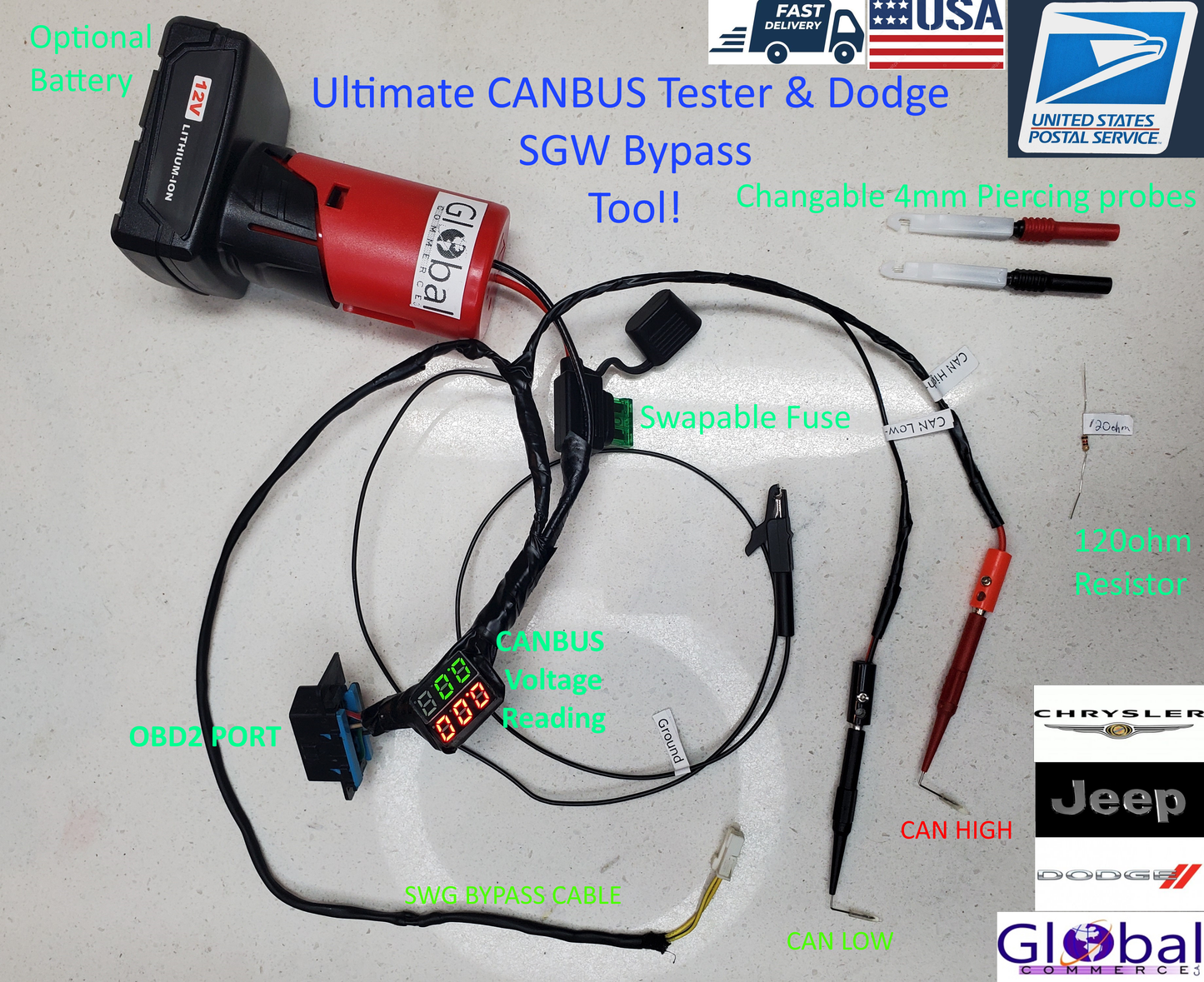 Ultimate CANBUS Tester/Diagnostic Tool SGW Dodge Security Gateway Cable Bypass