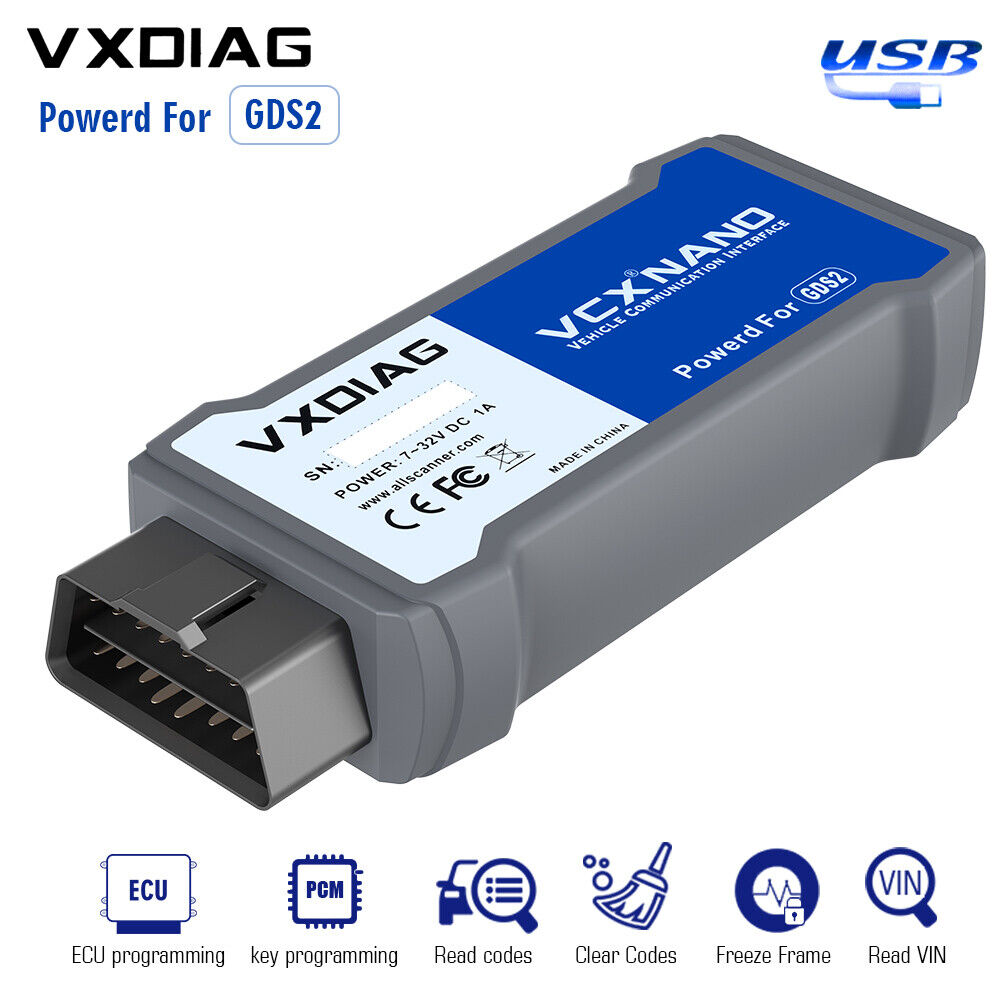 VXDIAG VCX NANO Fit for GM/OPEL GDS2 & Tech2Win J2534 Diagnostic programming Tool USB