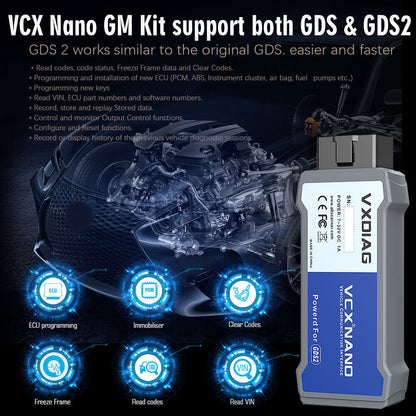 VXDIAG VCX NANO Fit for GM/OPEL GDS2 & Tech2Win J2534 Diagnostic programming Tool USB