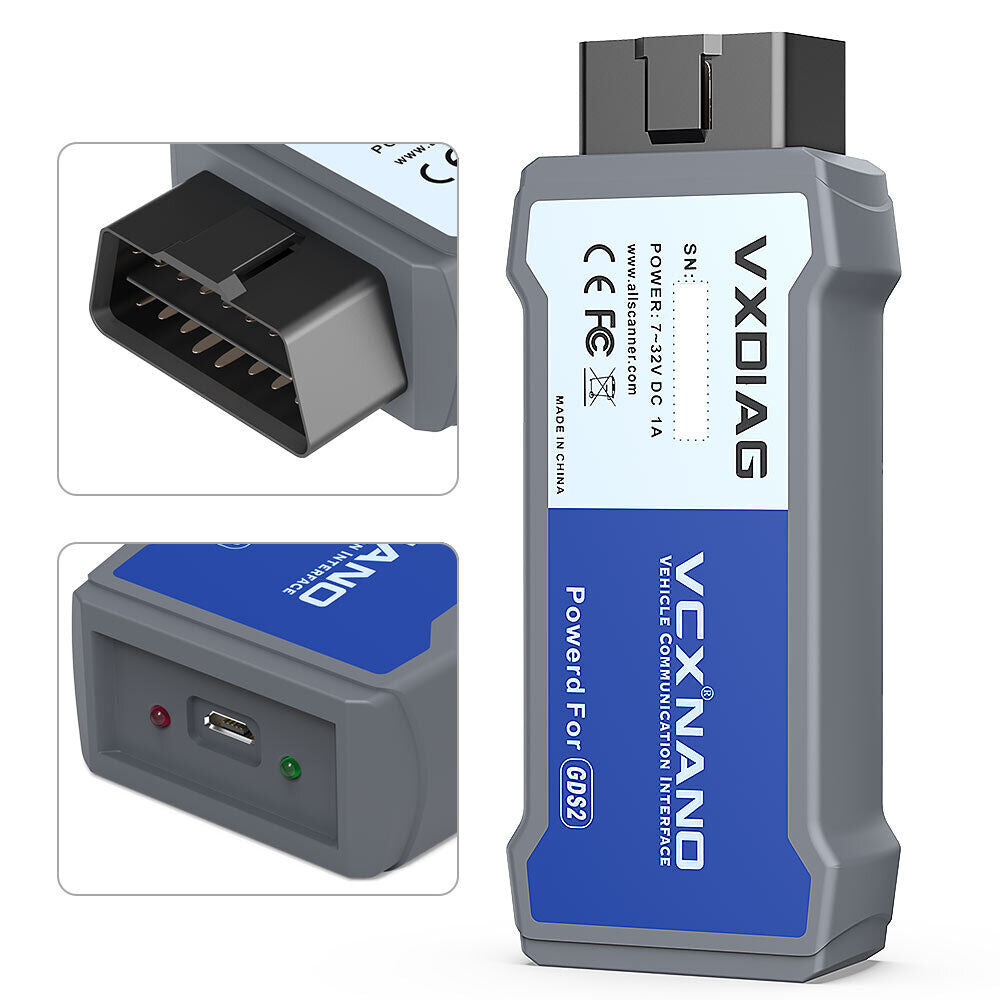 VXDIAG VCX NANO Fit for GM/OPEL GDS2 & Tech2Win J2534 Diagnostic programming Tool USB